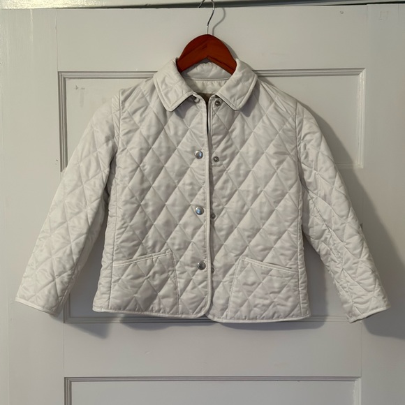 Burberry London Quilted Jacket Size 8y White